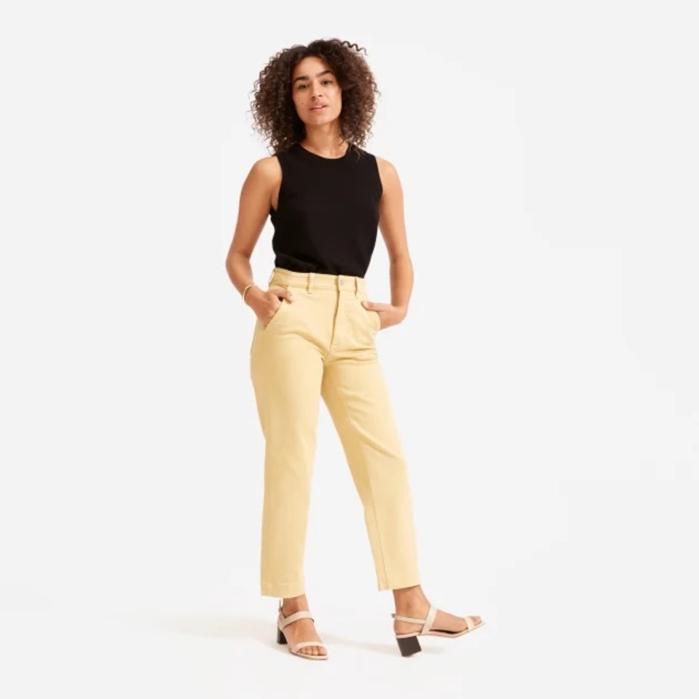 Everlane straight leg crop in Hemp